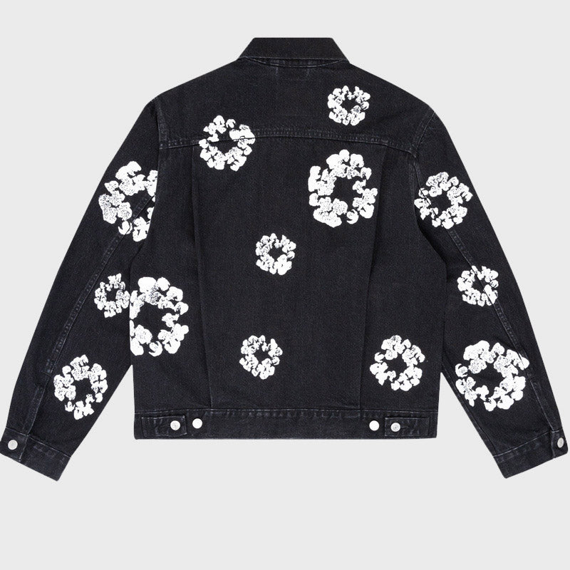 Kapok Print Denim Jacket