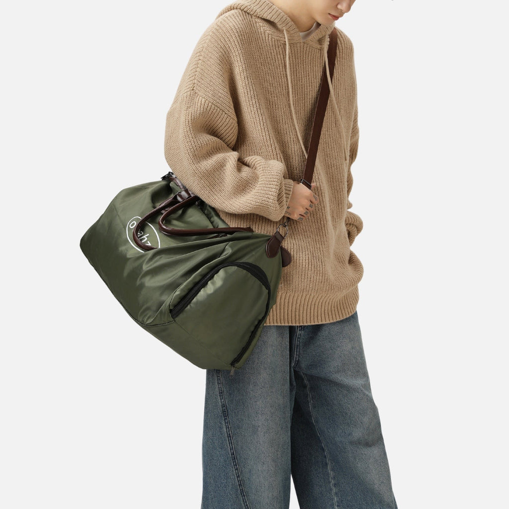 Solid Color Knit Hoodie