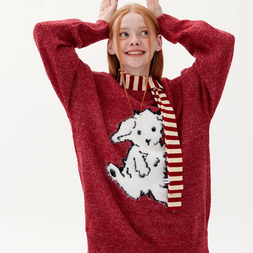 Dancing Goat Pattern Sweater