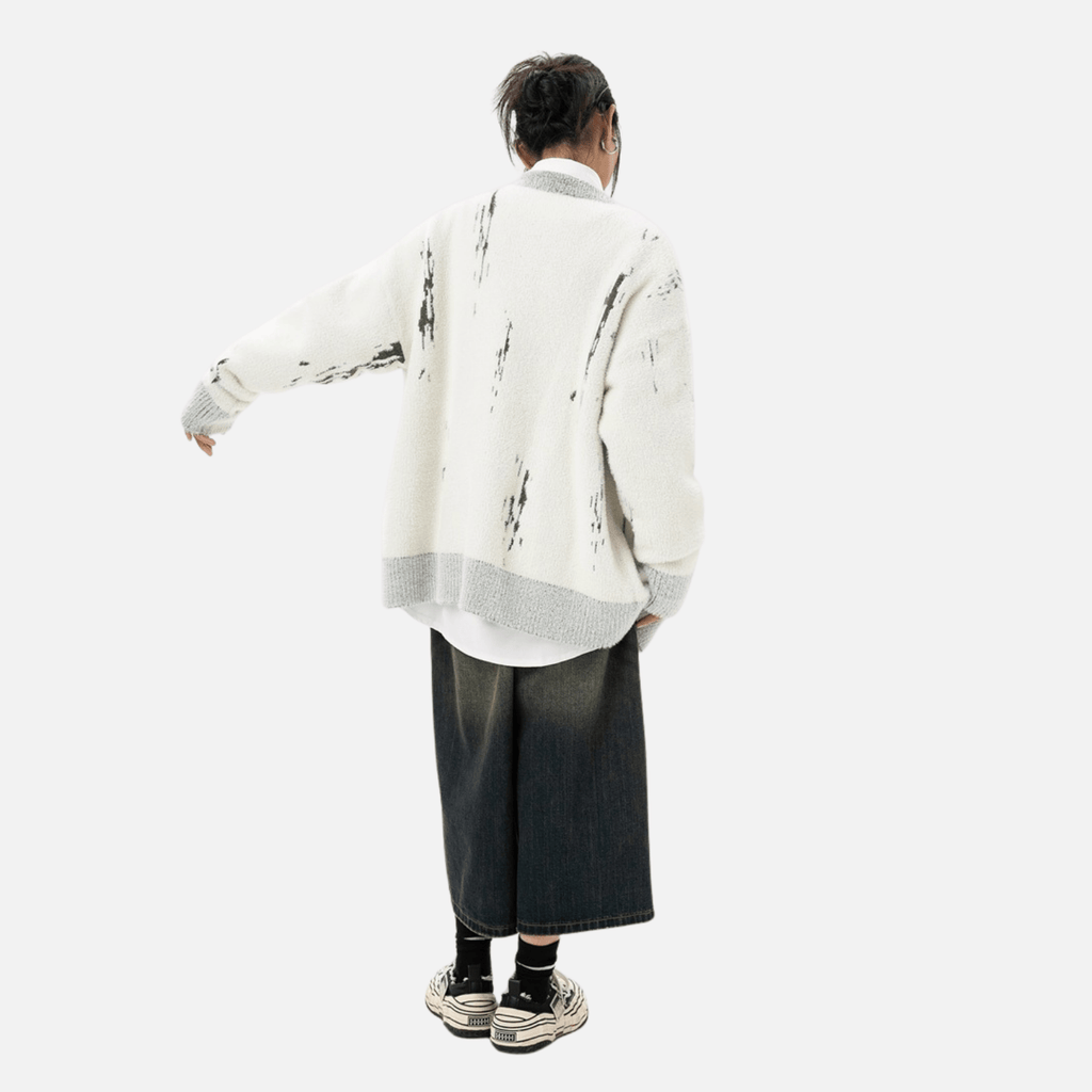 Oriental Bamboo Print Cardigan