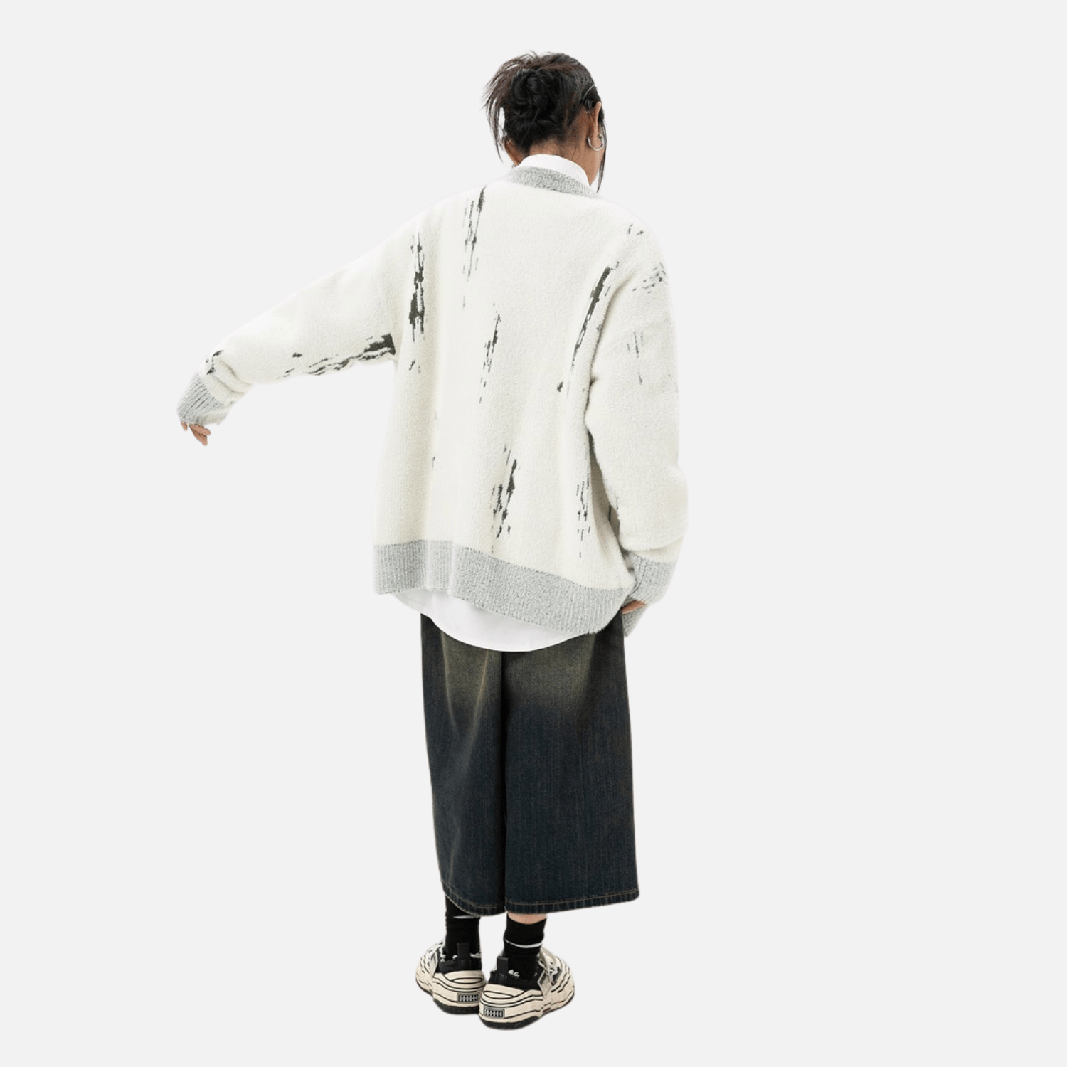 Oriental Bamboo Print Cardigan