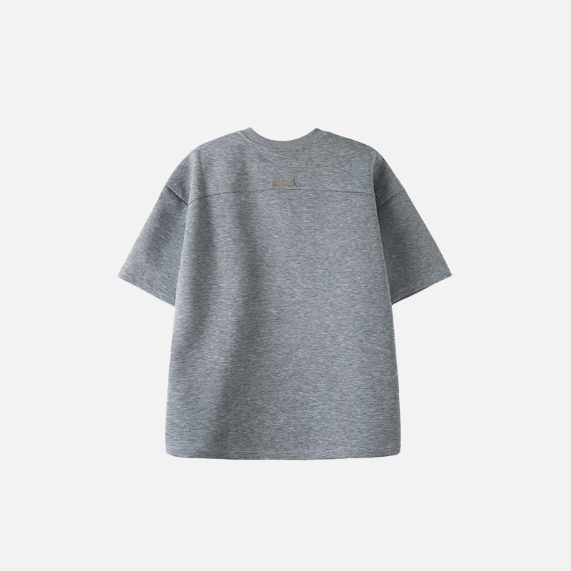 Summer Grey Half-Zip T-shirt