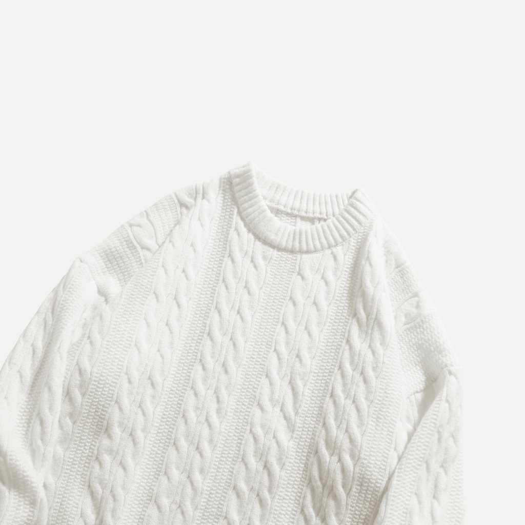 Cable Knit Crewneck Sweater