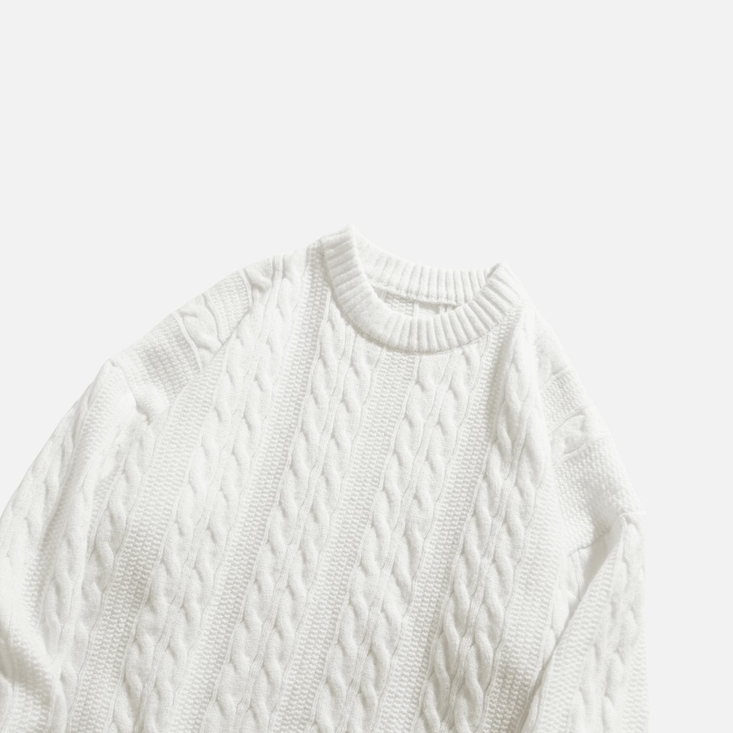 Cable Knit Crewneck Sweater