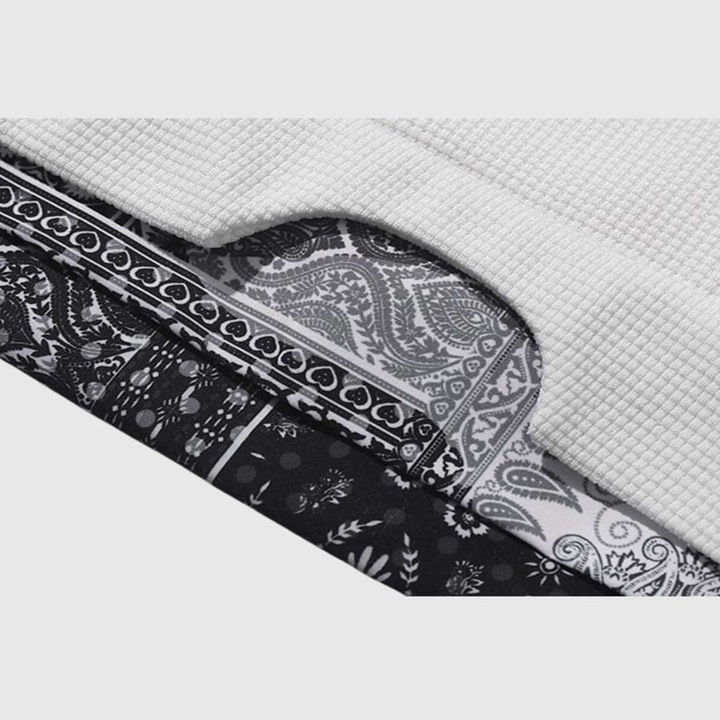 Retro Patterned Loose-Fit Sweatshirt