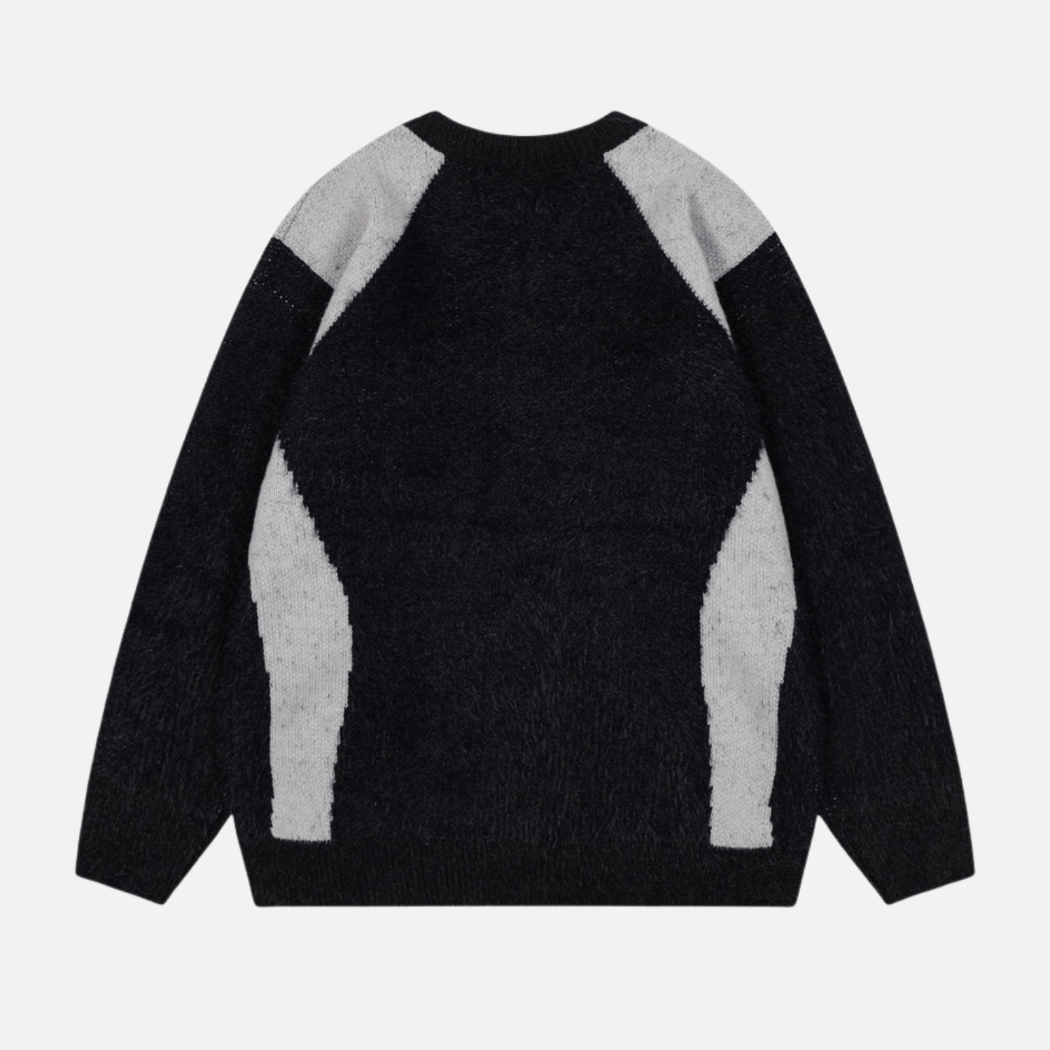 Faux Mink Fuzzy Colorblock Sweater