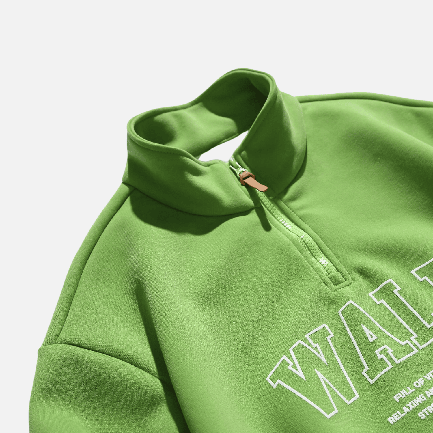 Half-Zip Letter Print Sweatshirt