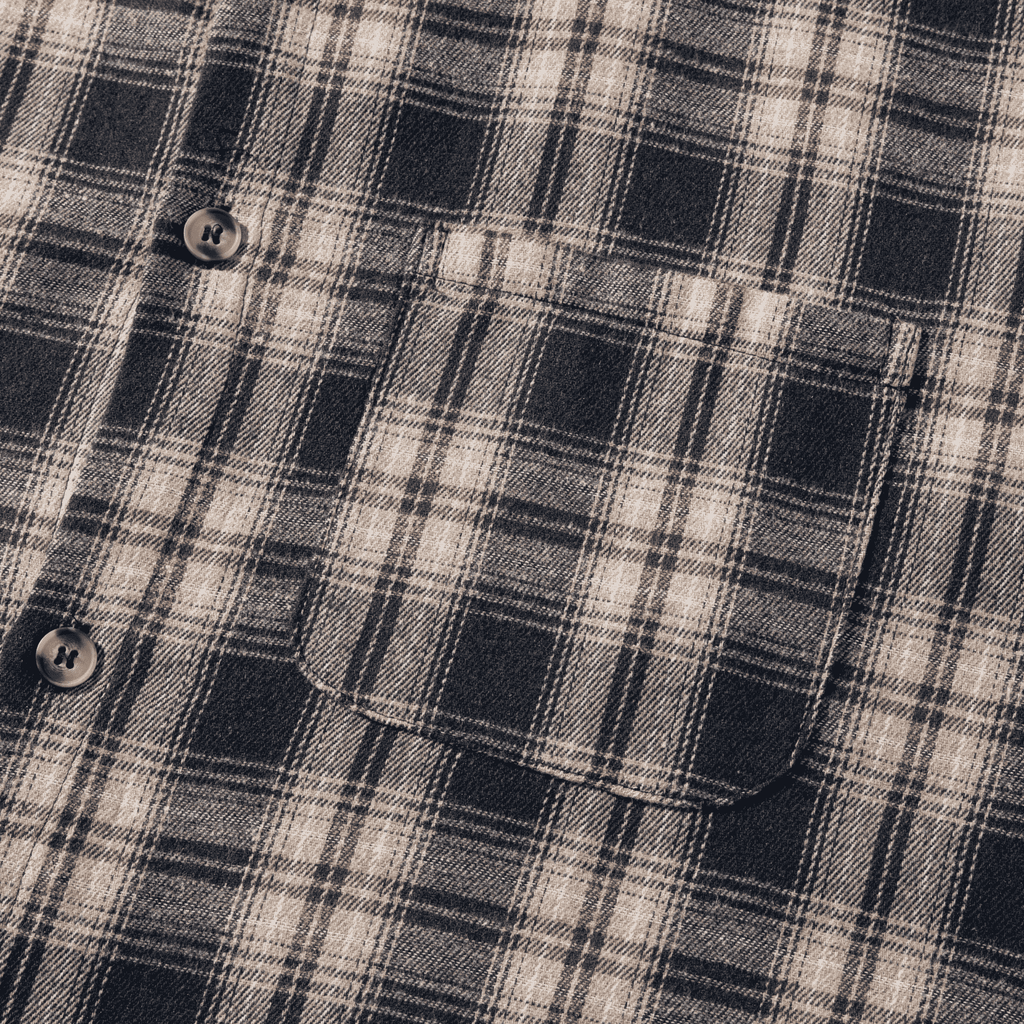 Colorblock Plaid Hooded Shirt