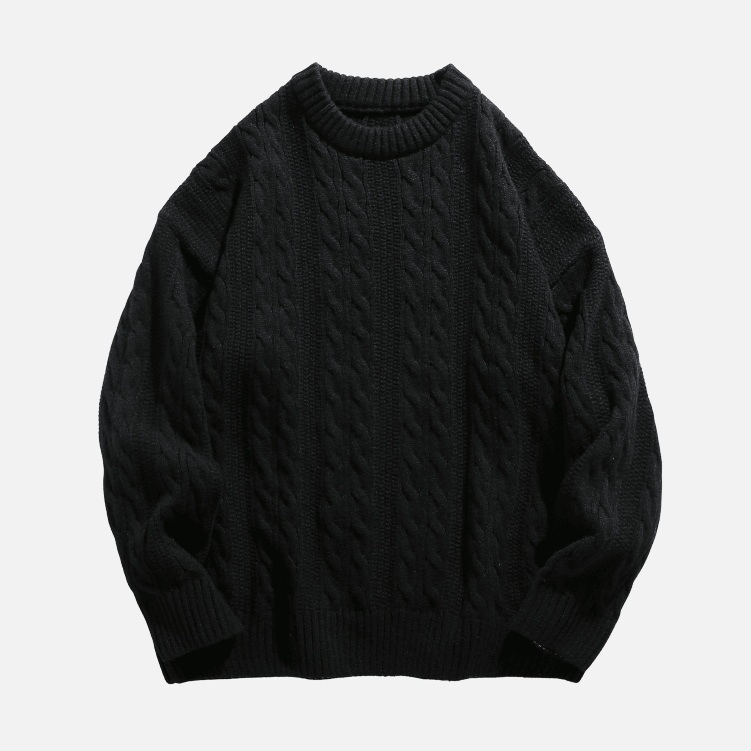Cable Knit Crewneck Sweater