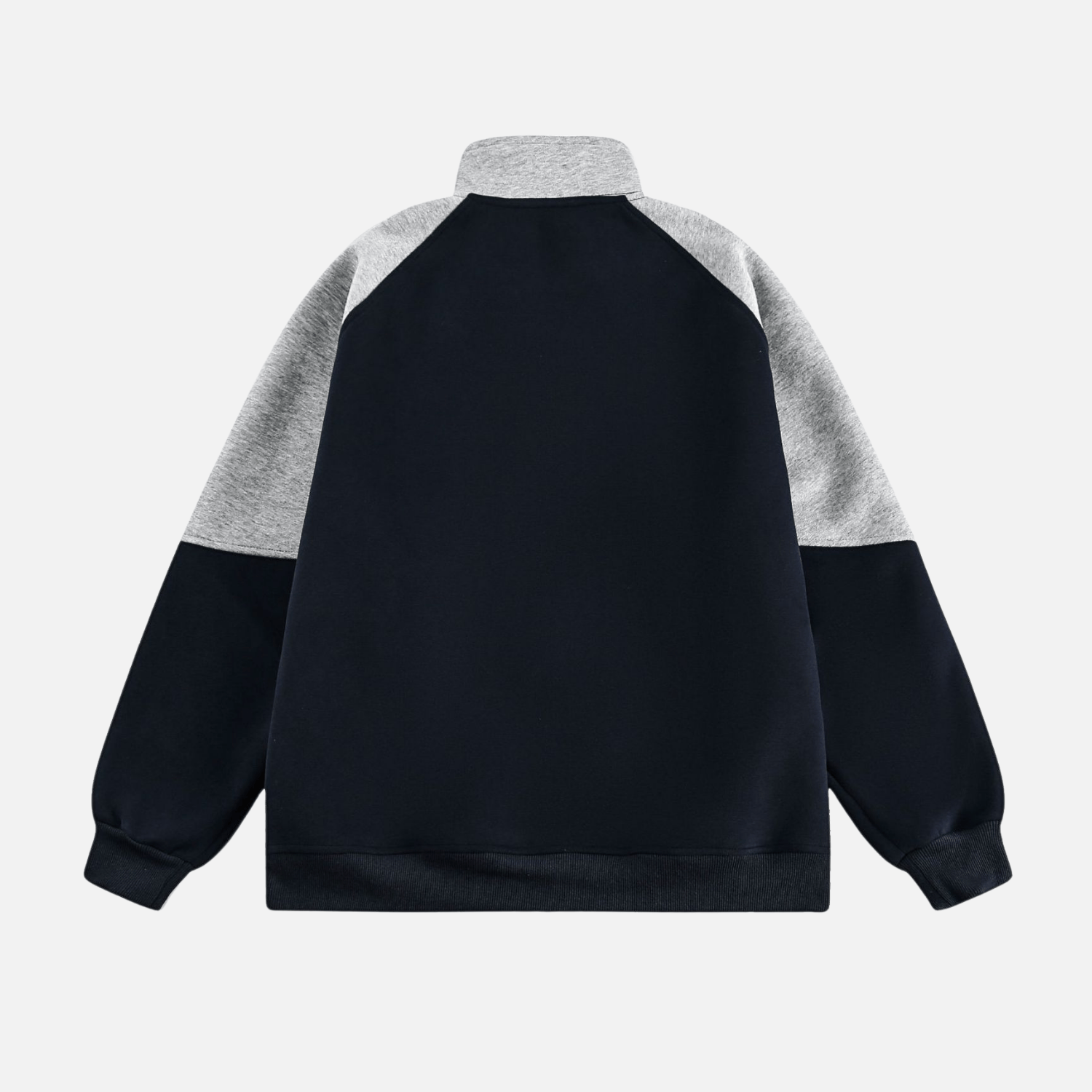 Color-Block Embroidered Stand Collar Jacket