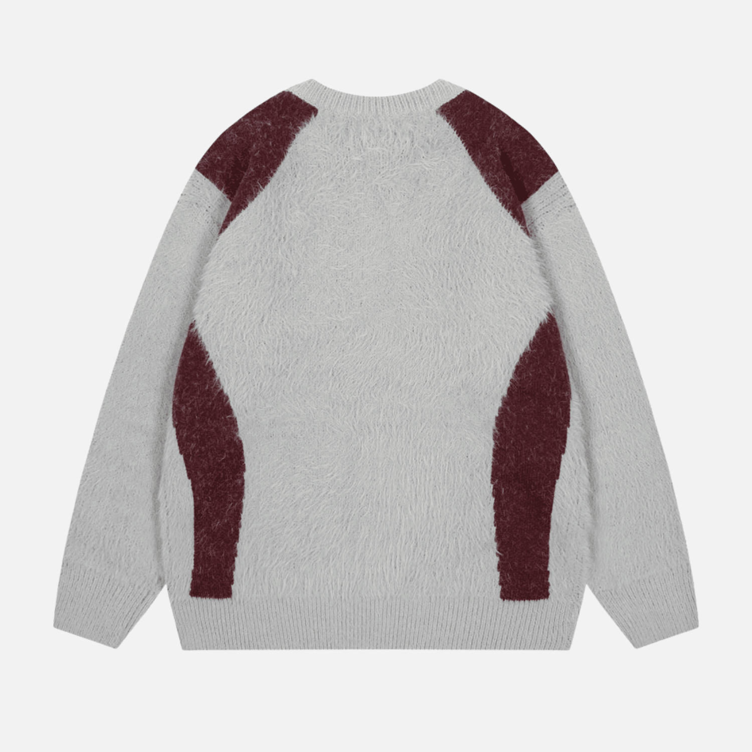 Faux Mink Fuzzy Colorblock Sweater