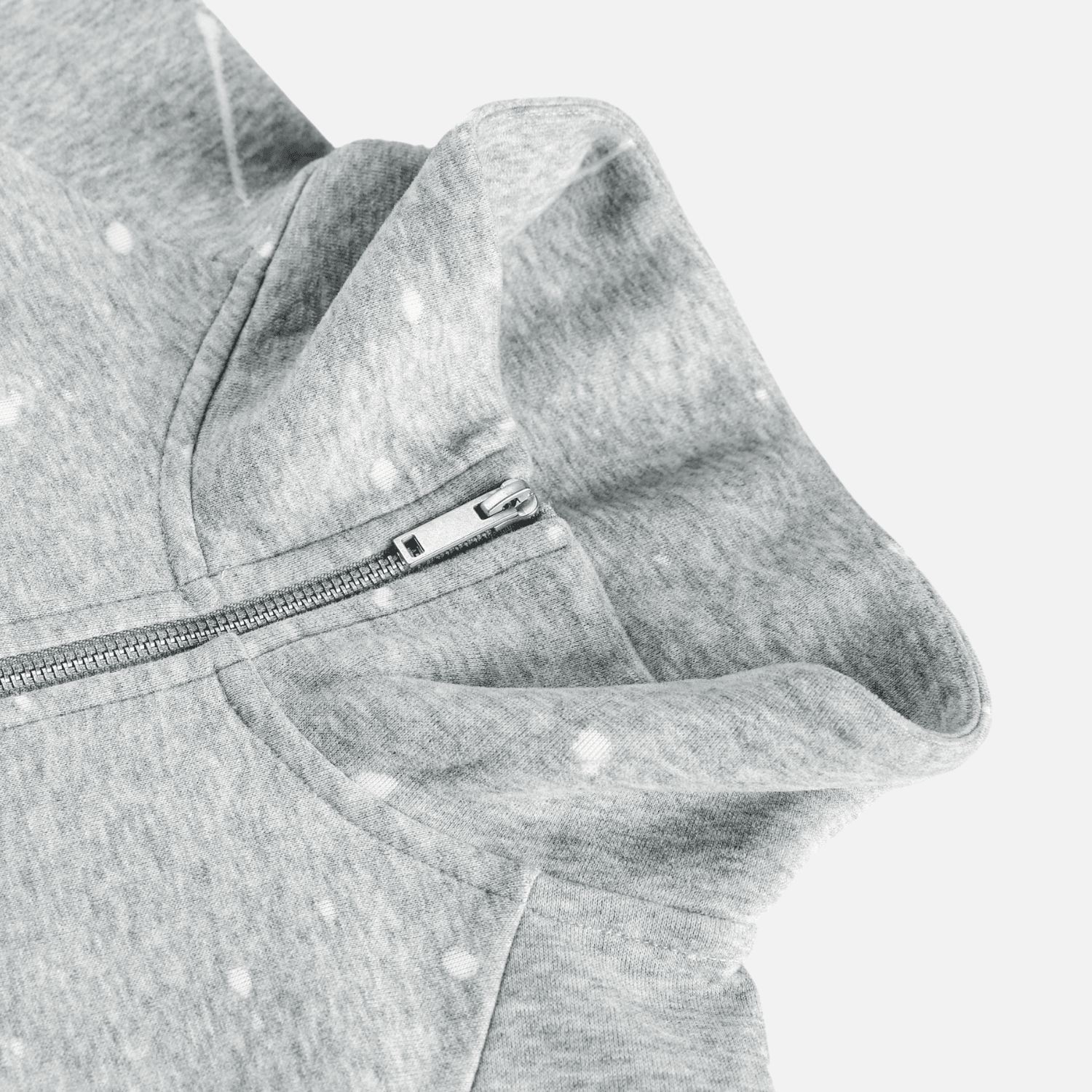 Burnout Half-Zip Stand Collar Sweatshirt