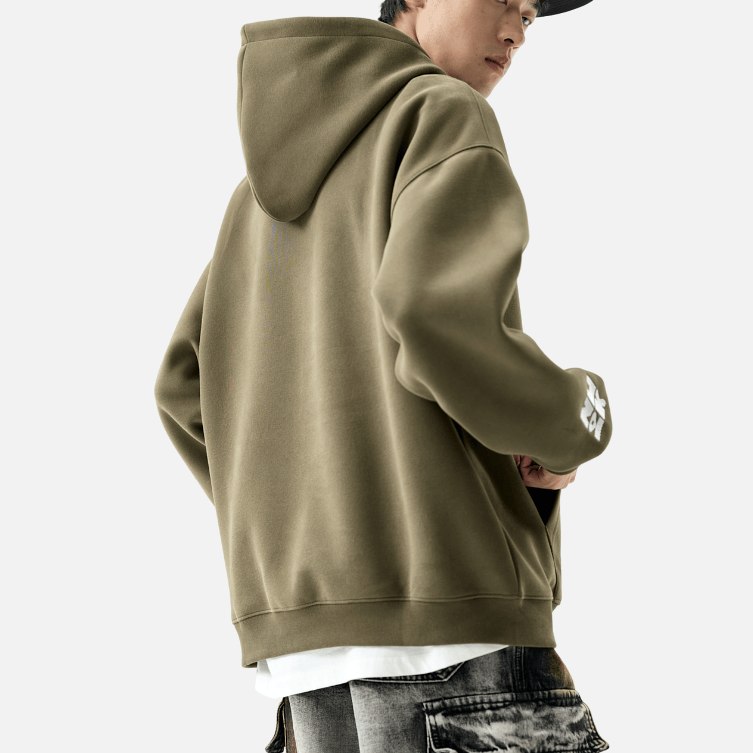 Embroidered Letter Patch Sweatshirt