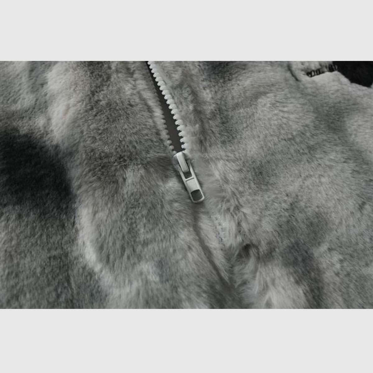 Fuzzy Tie-Dye Sherpa Padded Jacket