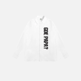 Oversized Papa Letter Print Lon Shirt