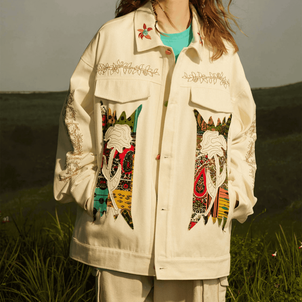 Ethnic Floral Patchwork Jacket