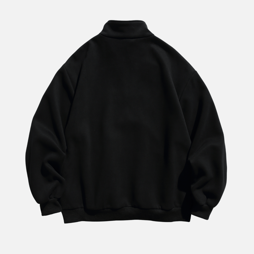 Half-Zip Letter Print Sweatshirt