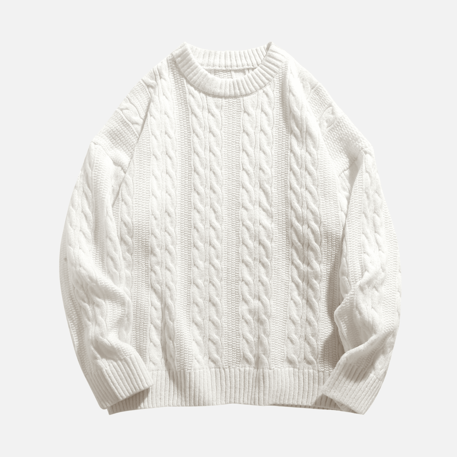 Cable Knit Crewneck Sweater