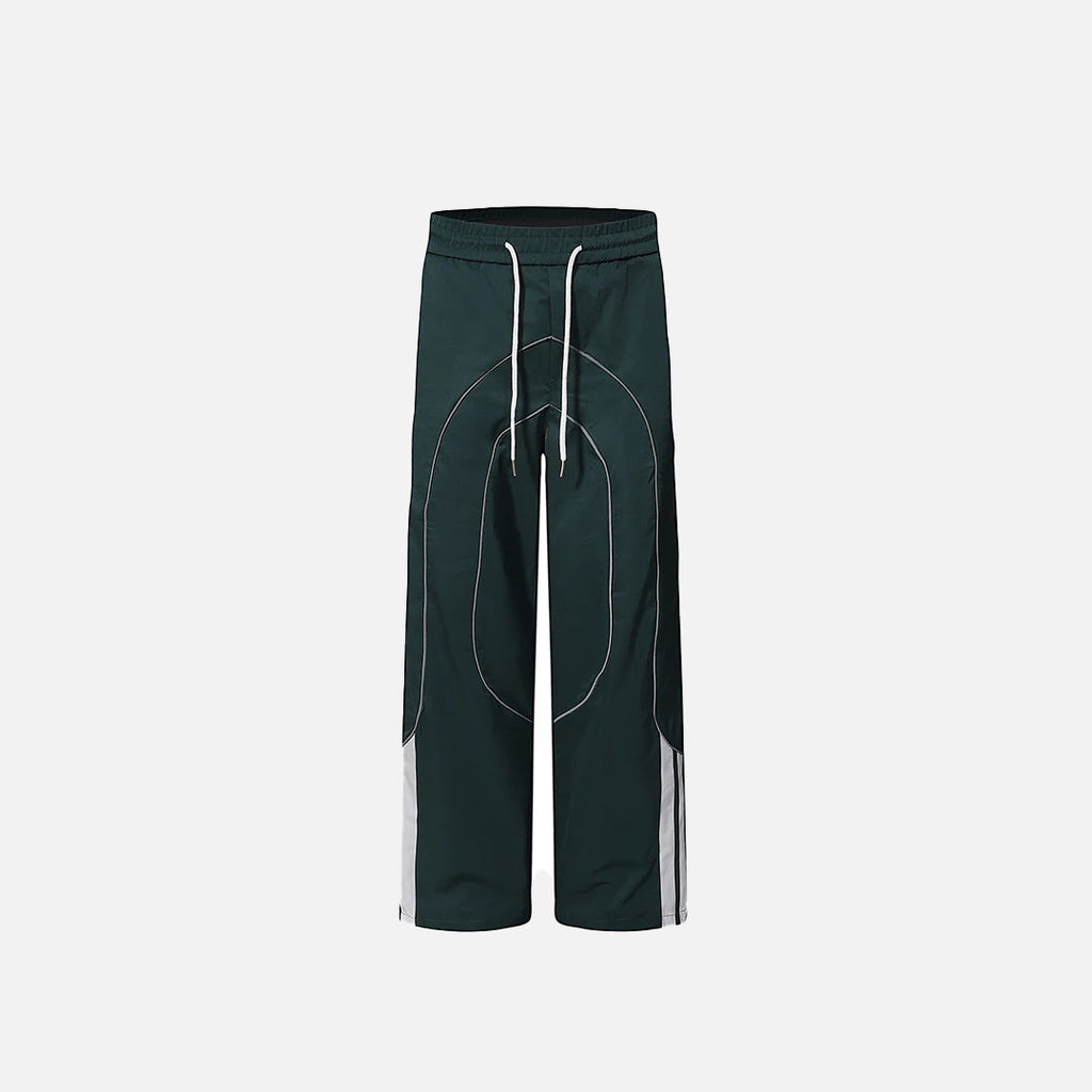 Elastic Waist Baggy Striped Joggers