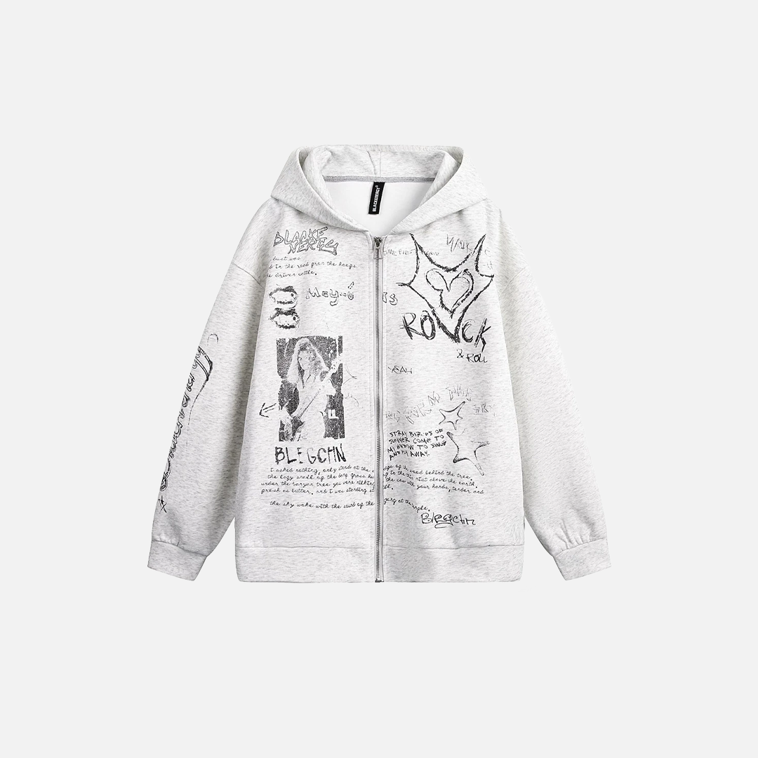 Bold Graffiti Oversized Hoodies & Shirt