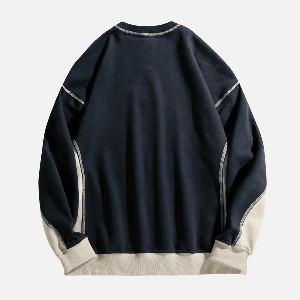 Retro Style Patchwork Sweatshirt