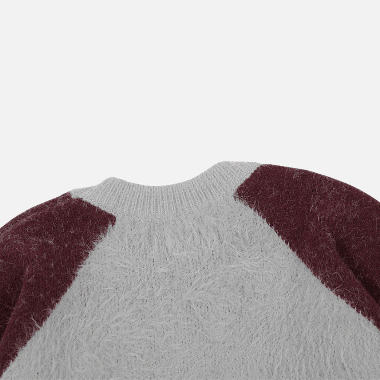 Faux Mink Fuzzy Colorblock Sweater