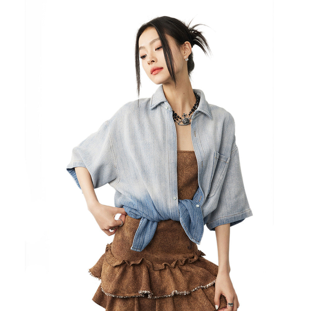 High Street Gradient Denim Shirt