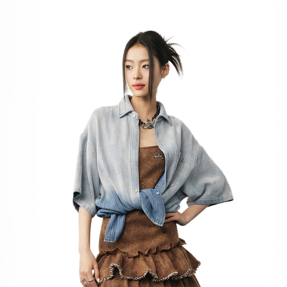 High Street Gradient Denim Shirt
