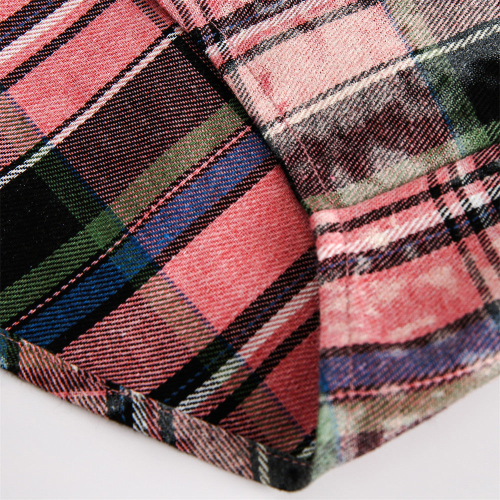 Retro American Plaid Summer Shirt