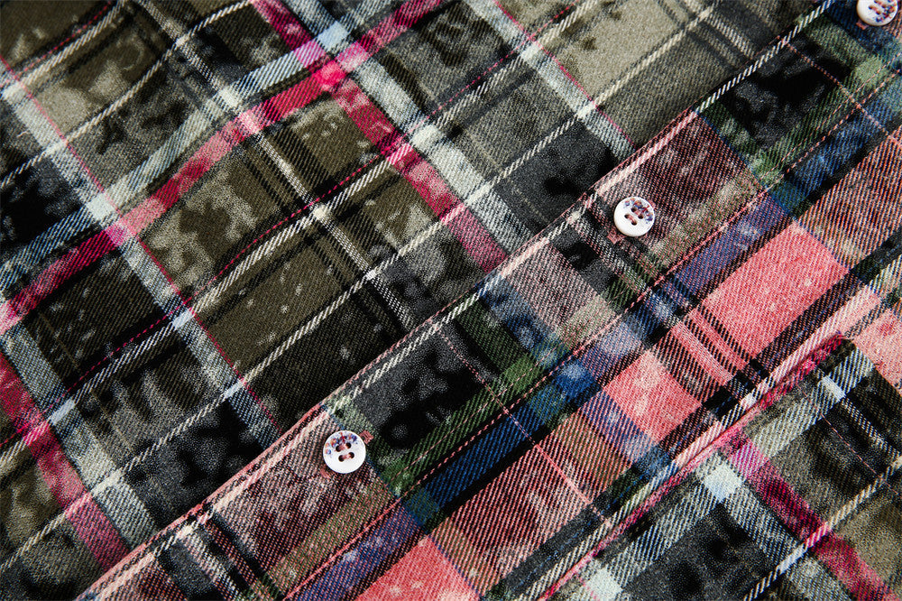 Retro American Plaid Summer Shirt