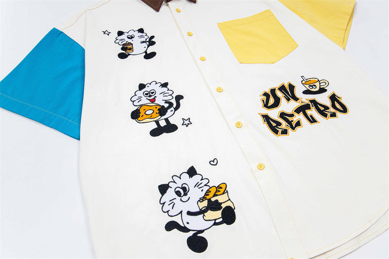Irregular Fun Cartoon Short Sleeve Shirt