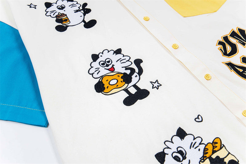 Irregular Fun Cartoon Short Sleeve Shirt