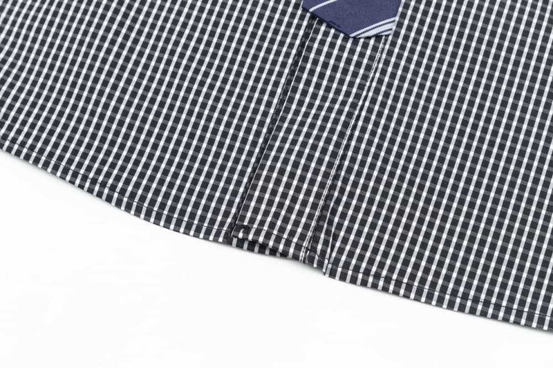 Stylish Plaid Color Block Shirt