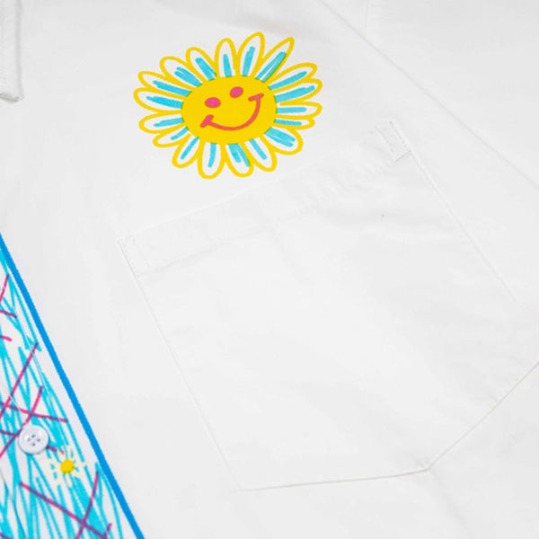 Hand Painted Graffiti Tie Summer Shirt