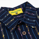 Vibrant Striped Casual Cartoon Shirt
