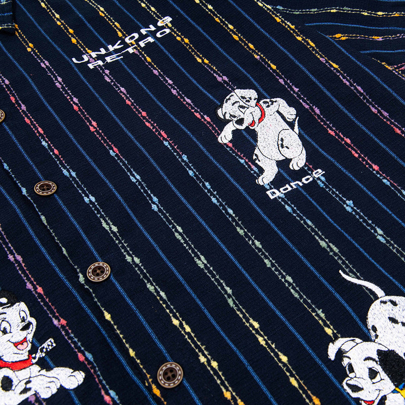 Vibrant Striped Casual Cartoon Shirt