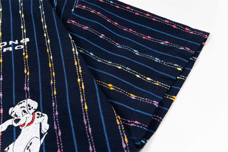 Vibrant Striped Casual Cartoon Shirt