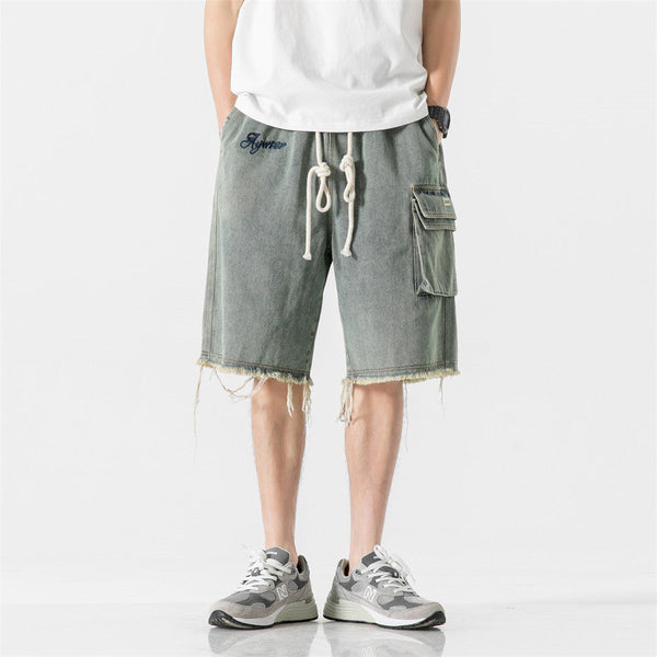 Vintage Casual Loose Straight Denim Short