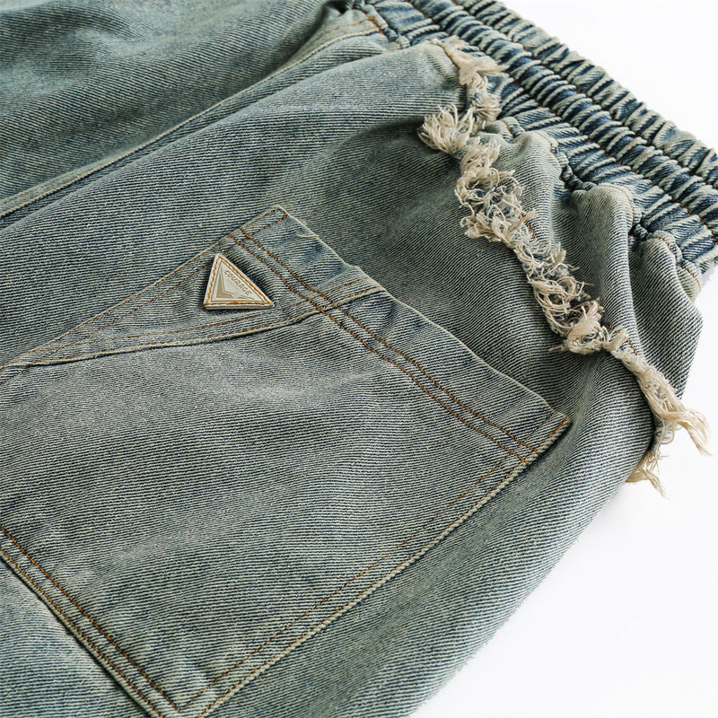 Vintage Casual Loose Straight Denim Short