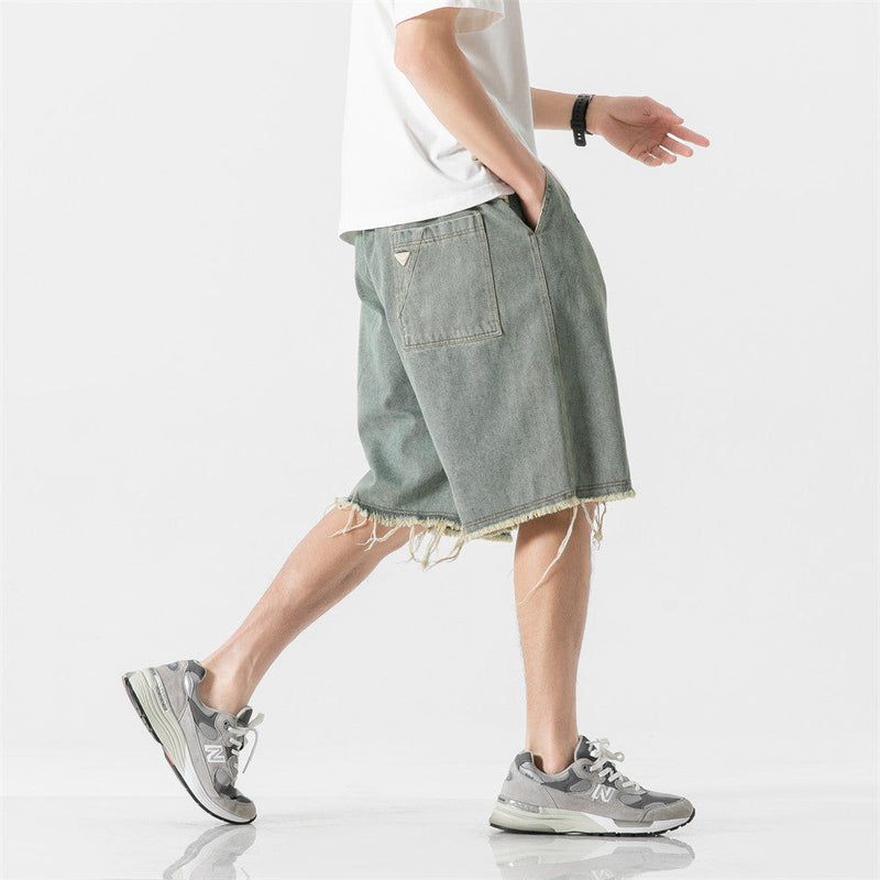 Vintage Casual Loose Straight Denim Short