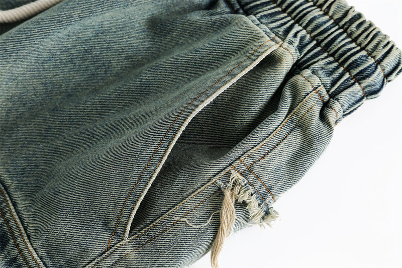 Vintage Casual Loose Straight Denim Short