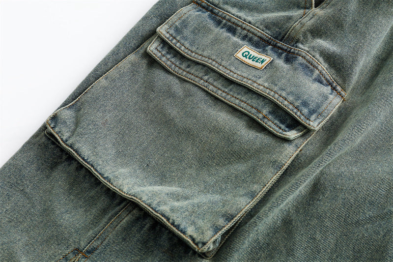 Vintage Casual Loose Straight Denim Short