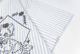 Lion Embroidered Casual Summer Shirt
