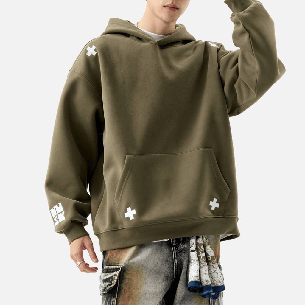 Embroidered Letter Patch Sweatshirt