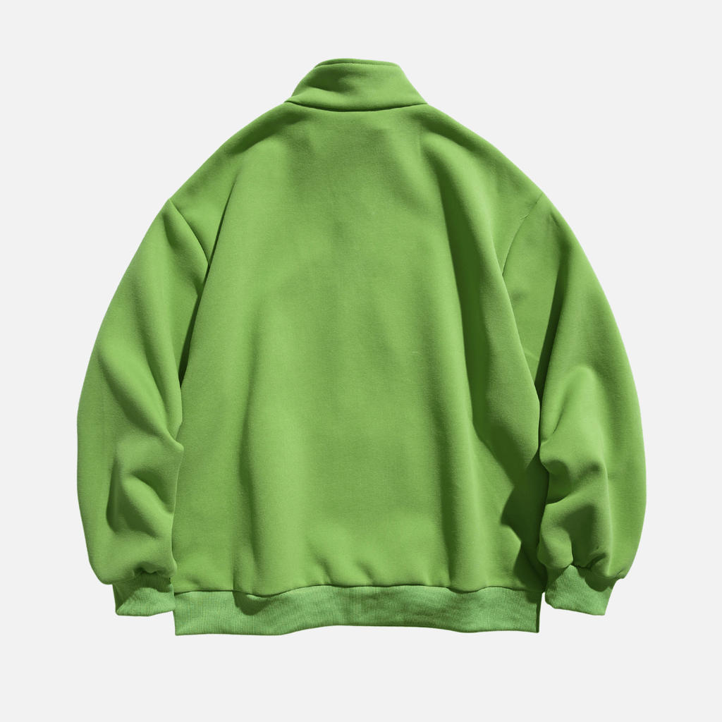 Half-Zip Letter Print Sweatshirt