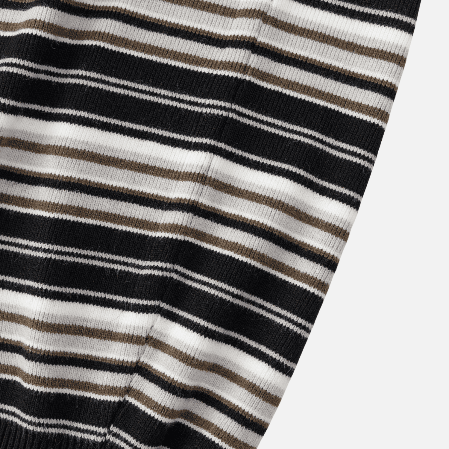 Japanese Retro Colorblock Stripe Polo Sweater