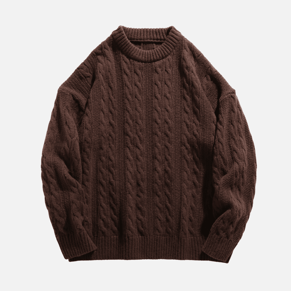 Cable Knit Crewneck Sweater