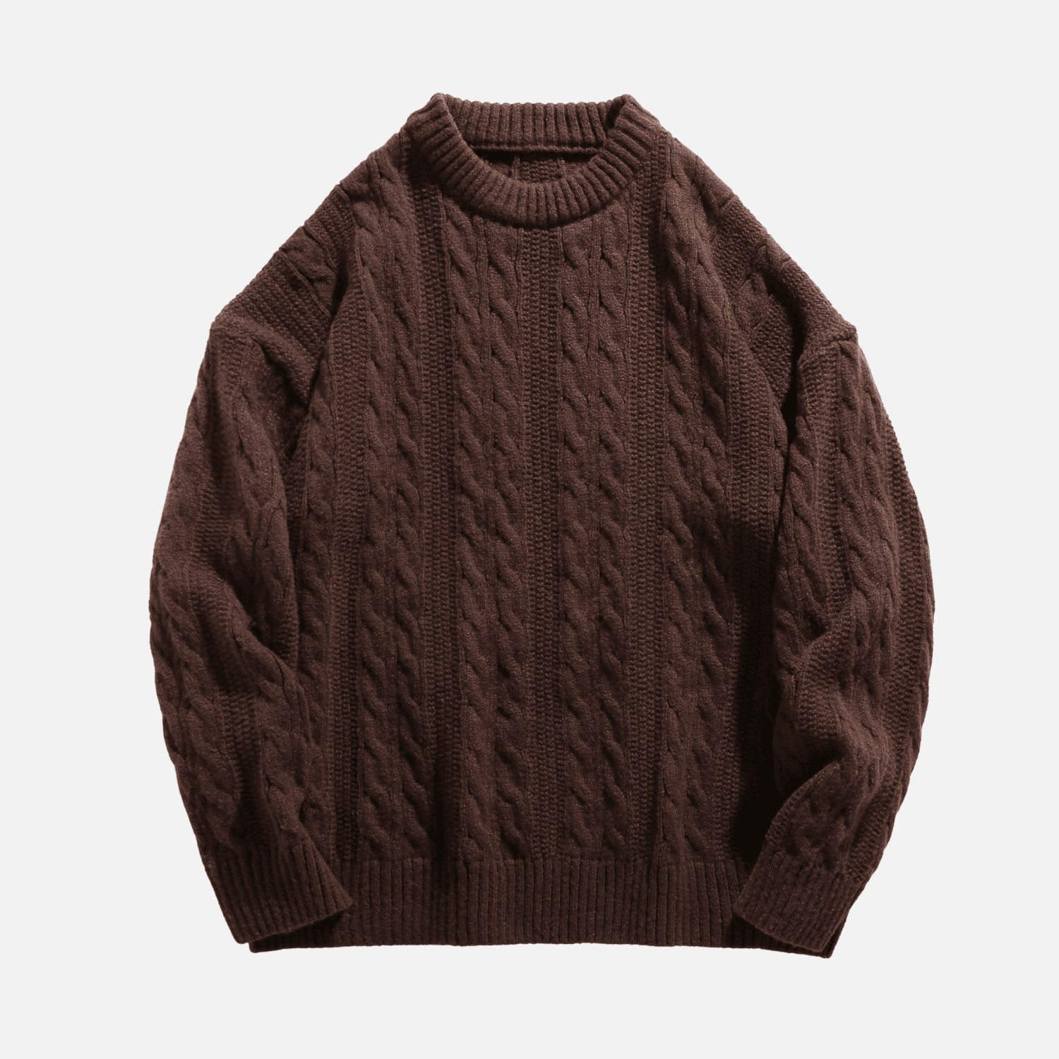 Cable Knit Crewneck Sweater