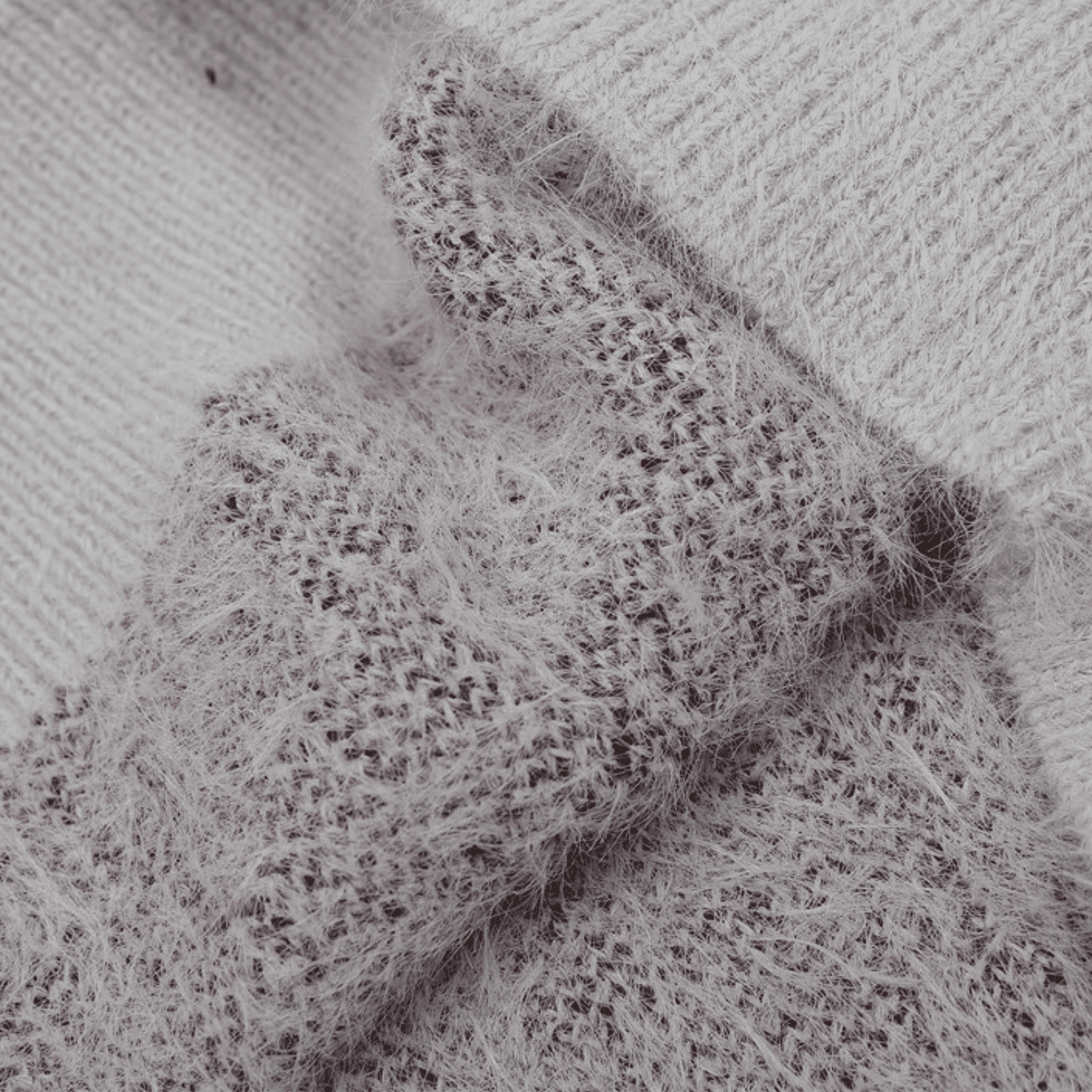 Faux Mink Fuzzy Colorblock Sweater