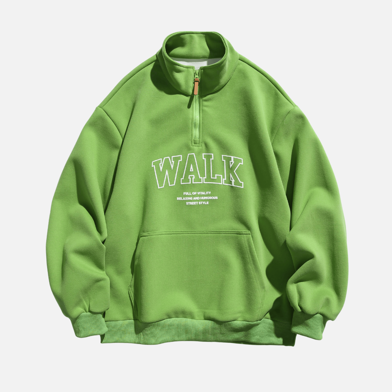 Half-Zip Letter Print Sweatshirt